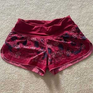 Lululemon small red design shorts